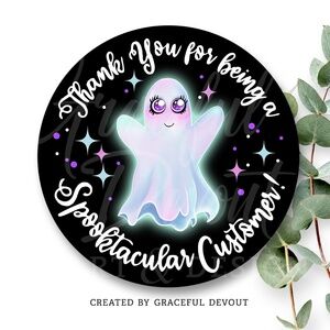 Thank You For Being A Spooktacular Customer! 2" (inches) 48ct.) Stickers
